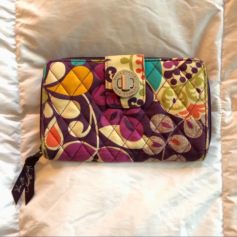 EUC Vera Bradley “Plum Crazy” Wallet